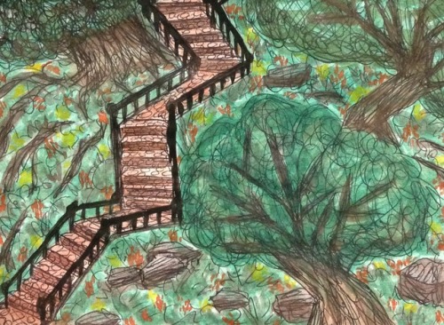XXX Stairs(Based on a landscape in San Francisco)  photo