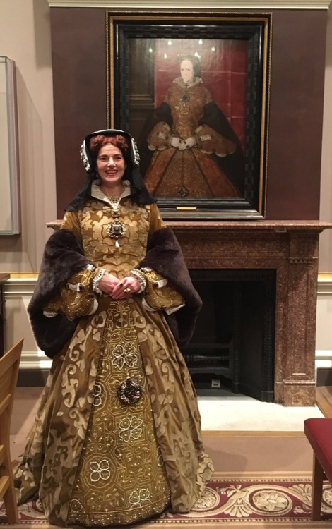 COSTUME BASED ON THE PORTRAIT OF MARY I BY HANS EWORTH, C. 1554.