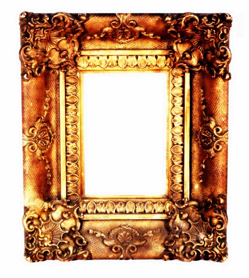 ornate elaborate antique gilt picture frame..