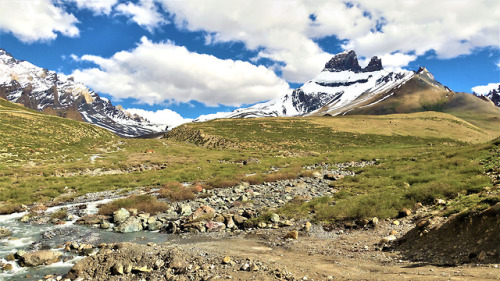 Zanskar Mountains of Ladakh Himalaya during summer.Northwestern India.