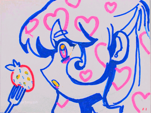 heartmush: BERRY BABYa little 50 frame traditional gif i made for my intro to animation class! i&rsq