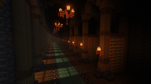 moss-connoisseur: buildtober day 14: library—————•texturepack(s): vanilla textures•shaders: complime