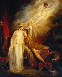 loumargi: Richard Westall - The Reconciliation of Helen and Paris after his Defeat by Menelaus 1805