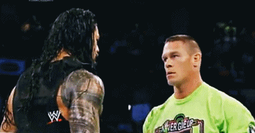 synystermoxley:  tina619:  Go get him, Roman!!!  Roman Reigns brings all the sexual tension to the yard. 