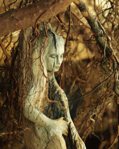 mymodernmet:Artist Transforms Driftwood Into Fantastical Sculptures That Look Like Spirits of Nature