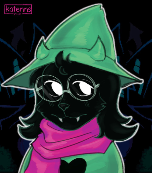 A friend asked me if I could draw him  a ralsei and this is what came out  u v u