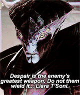 sheploou:sheploou:favorite videogame ships (in no particular order) ► Javik and Liara T’Soni.“Your w