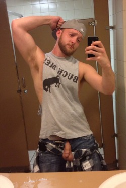 straightguynaked:  More Straight Guys Pics and Videos at http://guystricked.com/  Saddle up cowboy!