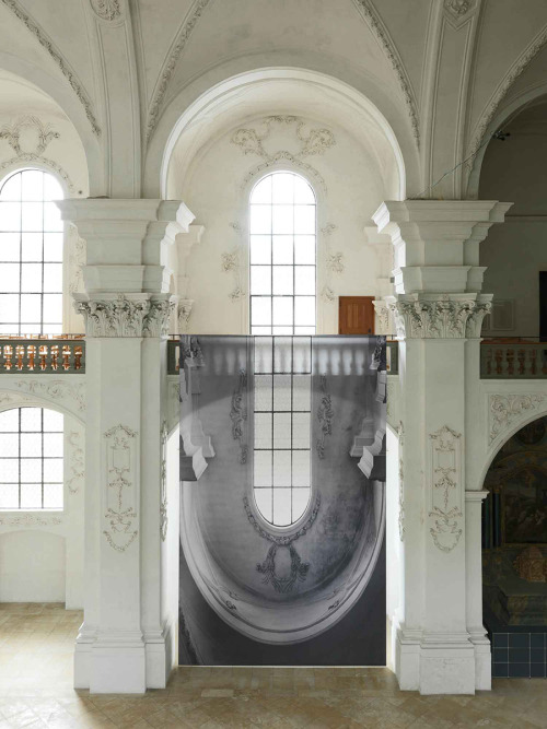 asylum-art:  Barock byRenate Buserat the Bellelay Abbey Foundation Protagonist of this year’s edition of the Bellelay Abbey annual art exhibition, Swiss artist Renate Buser presents Barock – a monumental photographic installation that celebrates