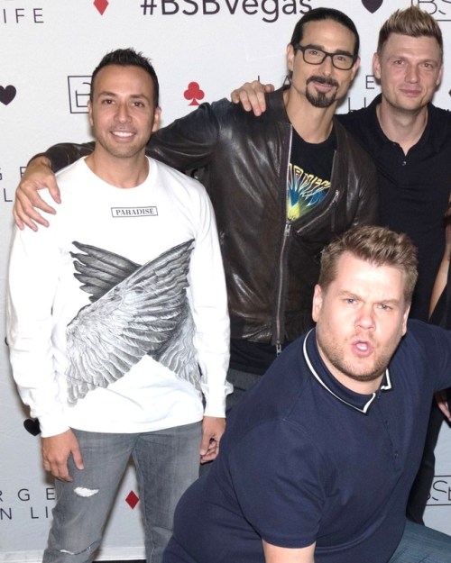 keepitmovinshawty: dontwantyouback: Backstreet Boys and James Corden You might have to start cutting