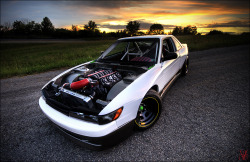 sidewaysvisions:  The LSX Lumberjack “This S13 is a simply amazing . I’m in awe over the the quality of the pics and the build itself. Everything looks like it’s done so proper. the Engine bay doesn’t looked crammed and that LSX looks at home