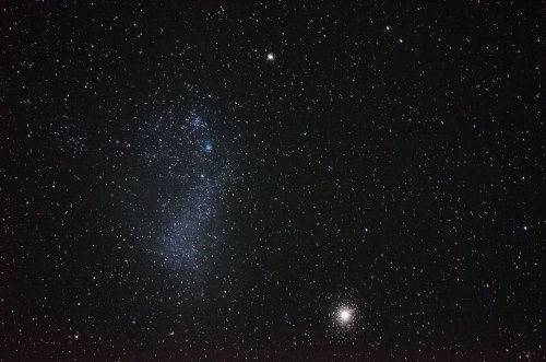 galactic-centre: The Small Magellanic Cloud and globular cluster 47 Tucanae Credit: G. Bra