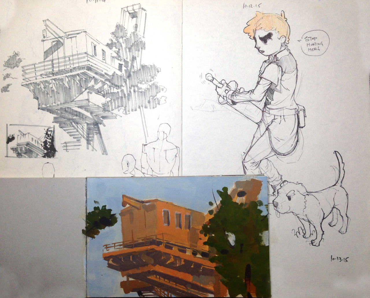 flyingmilkpig:  Some recent sketches. Trying to come up with a fun story so I can