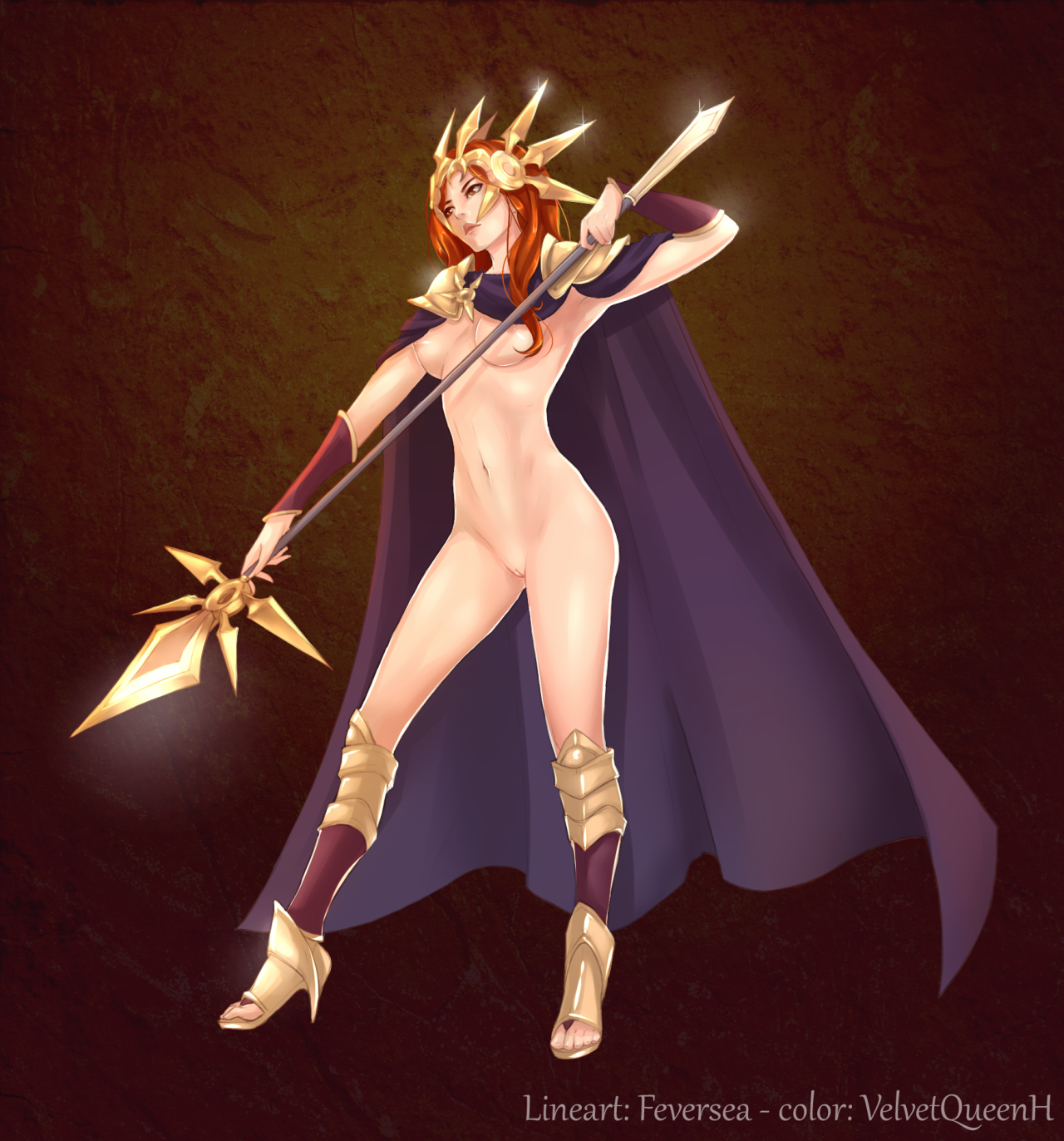 velvetqueenh:   LOL Pantheona - Pantheon and Leona champion fusion  made by amazing