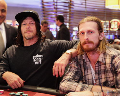 reedusnorman:Norman Reedus, Austin Amelio, and Scott Wilson at Valley Forge Casino on Sep 30, 2