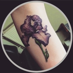 1337tattoos:  Pretty iris done by Laura at