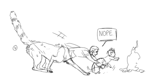 bgn846:kickingshoes:Misc Taur AU doodles, mostly from @robininthelabyrinth FFXV fic “Nocturne”Baby t