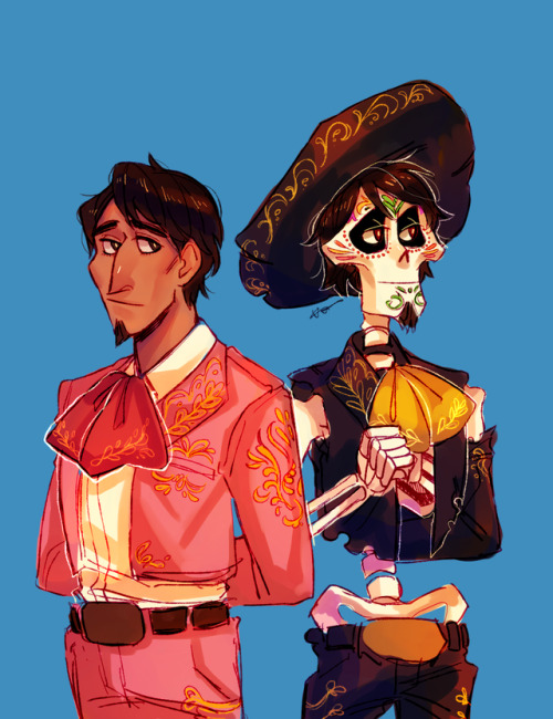 purpleorange:that concept art of hector in a black mariachi suit was so pretty I wonder why they did