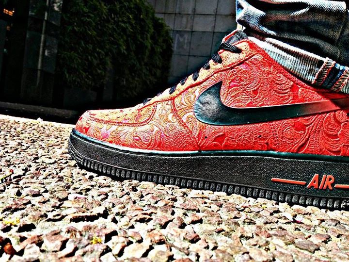 air force 1 red paisley