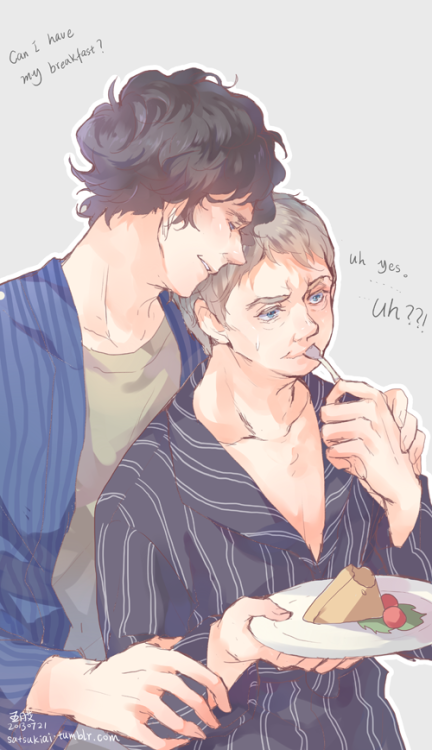 satsukiai: I also like drawing johnlock(´･ω･｀)hope you like them..！and I‘m so exci