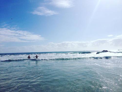 Mum’s morning ritual #portmacquarie #home #nobbys #beach #sunday #summer #ocean (at Nobby&rsqu