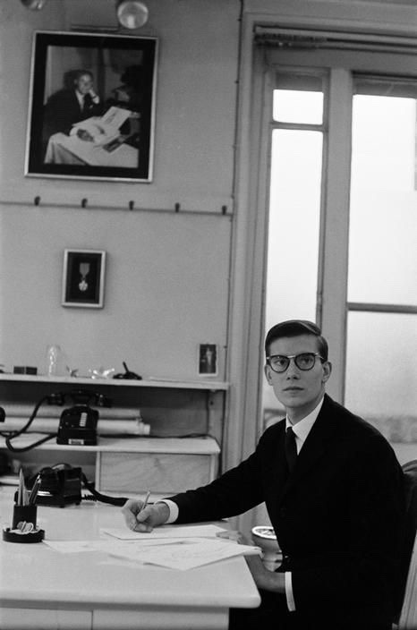 Yves Saint Laurent Welcoming The Models At His First Dior Show, 1958