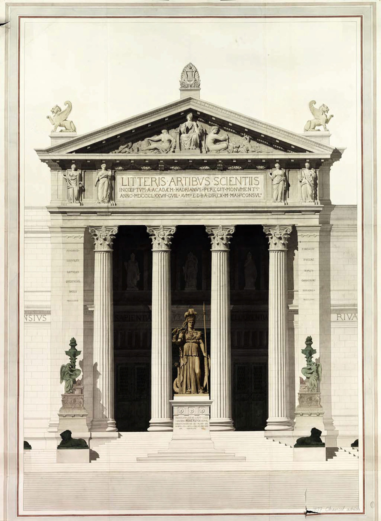 arquitectura, dibujos , modelos ,arte y diseño — Chancel Adrien-Pierre  Antelme 1877. Dibujo de la...