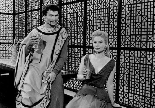 Virginia Mayo and Jack Palance in “The Silver Chalice,” set in Greece.Paul Newman, who made his film
