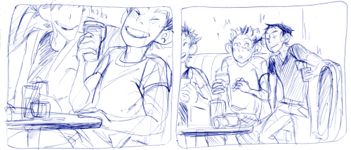 tealbruise:  OK so i liked that bokuaka AUs post a lot and decided to draw one this is like a terrible porn moviein the meanwhile : 