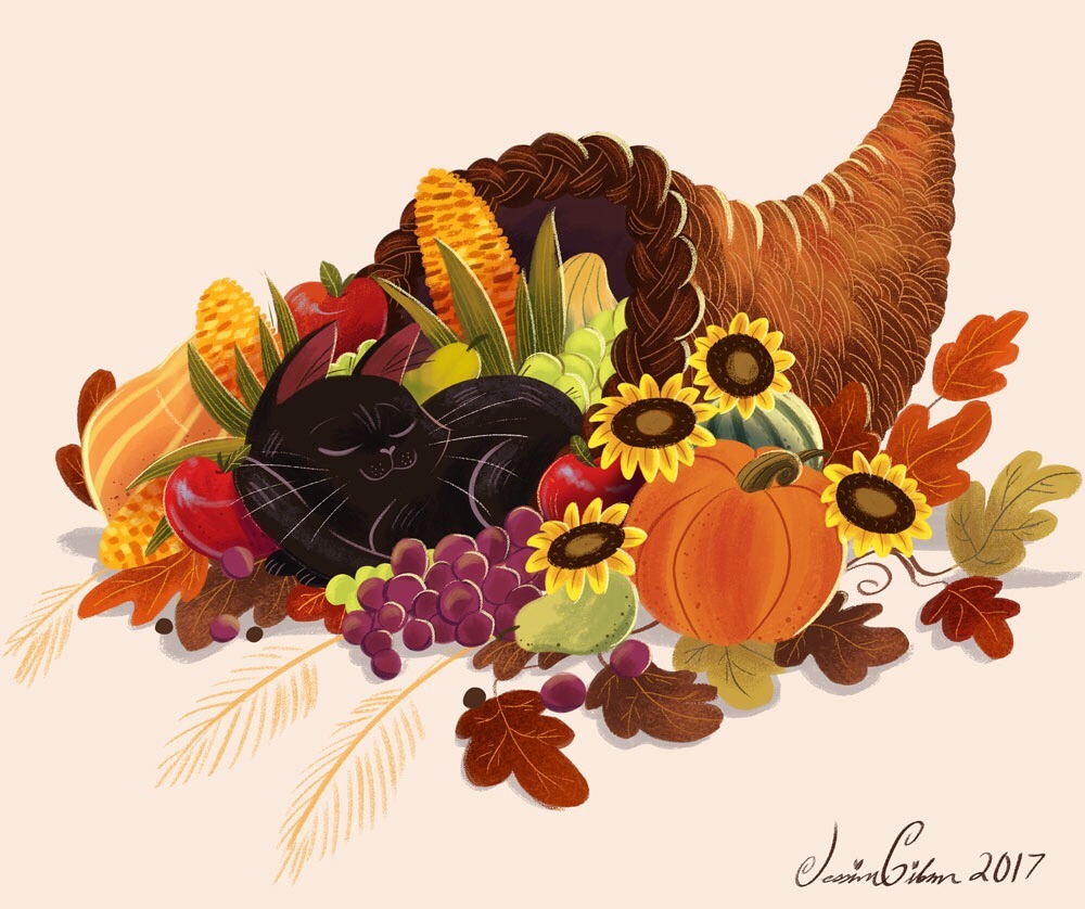 jessiedrawz:  🍁🦃Happy Thanksgiving! 🦃🍁  Hope everyone have a wonderful