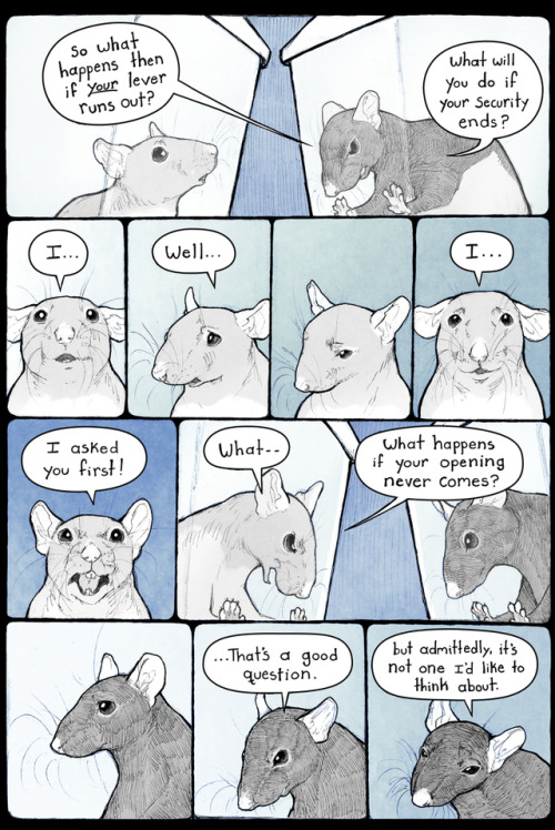 going&ndash;nowhere-fast: pengosolvent: Edit: the title for this comic is “Puzzle Rat&rdqu