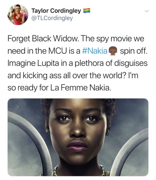 the-quasar-hero:thefingerfuckingfemalefury:rustandruin:OMG. Yes. Plus we could get Shuri supplying h