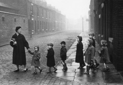 vintageeveryday:Teacher and children, 1956.