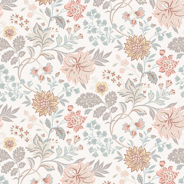 Mediterranean Walls • Part II Lovely, floral 3-tile (perfectly seamless ...