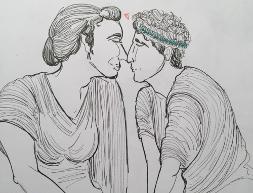 clodiuspulcher:When you see a wholesome reference and just Have to draw it with Augustus and Livia