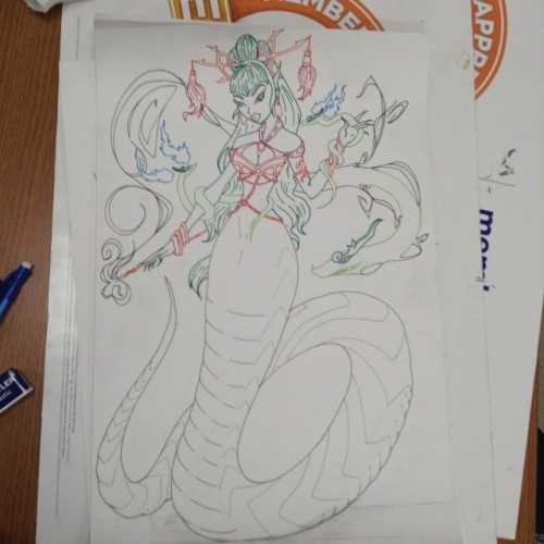 Finally All Inked In #inked #art #artlife #artbymic #artbyvaynne #snakes #demigod