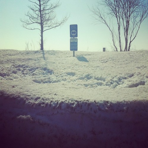 Attempted to go to the beach today… It was just on the other side of a 5’ snowbank. #saublebeach #itried