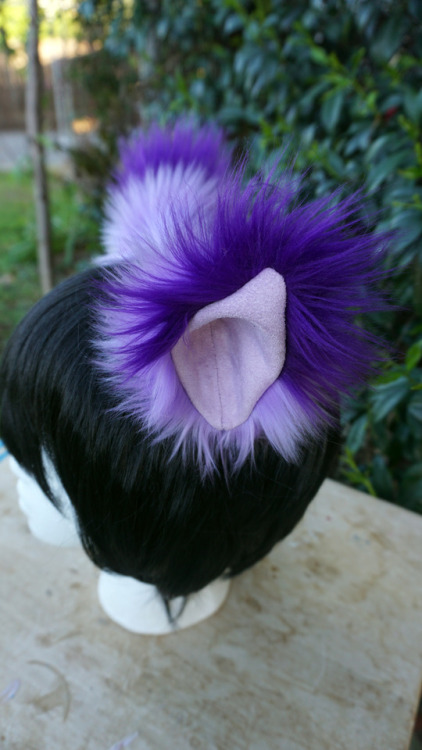  Cat/Fox Headband Ears Lavender with purple tips! So many fun commissions coming in. ♥ See something