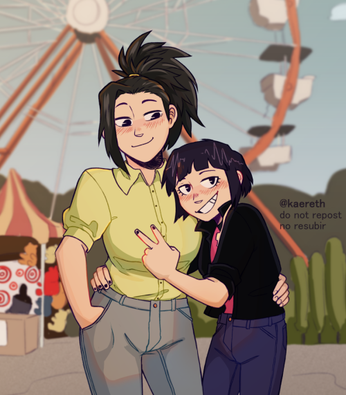 kaereth:And another ko-fi request for a show I have not seen, this time Momo and Jiro for BNHA!! ^^ 