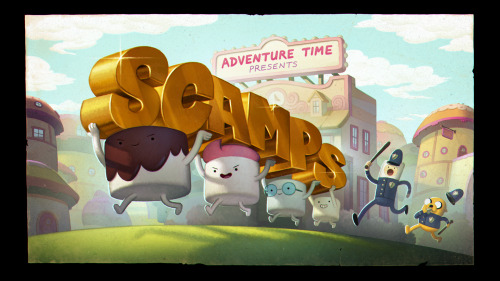 kingofooo:Scamps - title carddesigned by Derek Kirk Kimpainted by Joy Angpremieres Thursday, January
