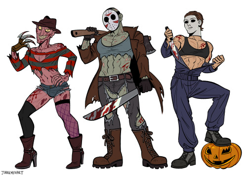 c2ndy2c1d:The guys are getting ready for Halloween!based off of Kotobukiya’s horror bishoujos!TWITTE