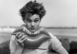lomographicsociety:  Leonardo DiCaprio with Sexy Bed Hair and Big Kissable Lips Pucker up, ladies. Leo’s ready for a big smooch! 