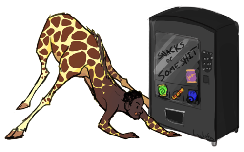 en-shaedn:lackofa:Giraffe-taur drops a quarter: the crappy comic.okay but this is the purpose of the internet. I can look at a cute comic about a giraffe centaur who dropped his quarter trying to get a crappy vending machine snack. In no universe would