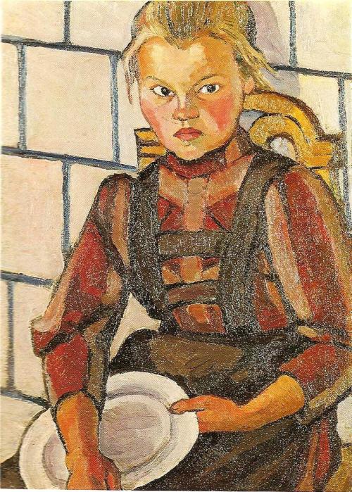 lyubov-popova: Portrait of the Artist’s Sister, 1909, Lyubov Popovawww.wikiart.org/en/