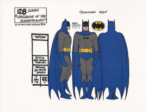 Model sheets from the 1990s cartoon, Batman: The Animated Series. (With some 1970s Super Friends she