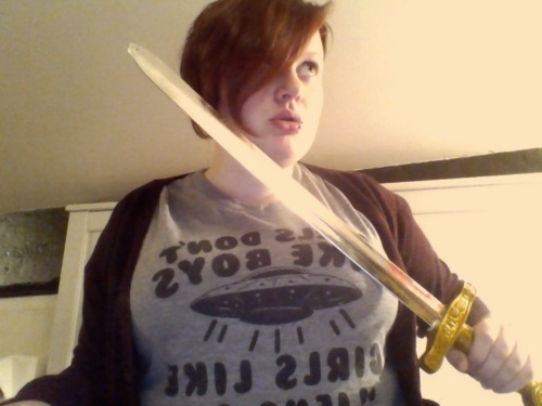 slutmuffins:dad, upon entering my room: “so i bought this sword for when i was dressing up as an ama