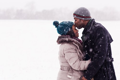 principleeleven:  thechanelmuse:  A Couple Had Their Engagement Photos Taken In the Blizzard and They’re Incredible While most of us were getting ready to spend the weekend inside, waiting out the blizzard, Felicia Sam and David Nartey were getting