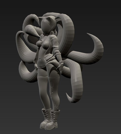 magsdirtymind:  rush-it:  Biker Ahri WIP. Just a random idea i had last night and since i was so bored thought i’d start working on it.   My PatreonMy DeviantartMy ArtStation      Its a shame that this is too sexy for Riot cuz its great.