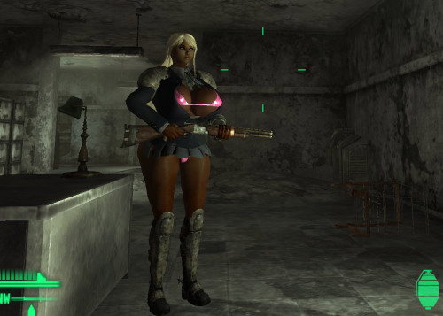 rebisdungeon:  Huge Booty Gyaru in FalloutRecently I install the famous MOD “Tales of Two Wastelands” in my Fallout:NV. It is so great..　I can go to Capital Wasteland in NV game!For it, I use a new character, made few months ago.Fallout with MOD