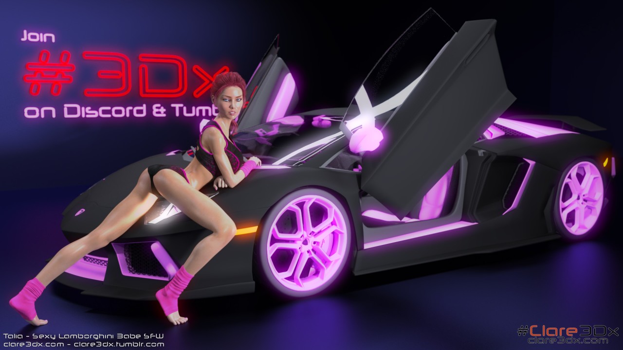 Post 453: Talia - Sexy Lamborghini Babe - A SFW Teaser  Join the #3Dx chat on discord
